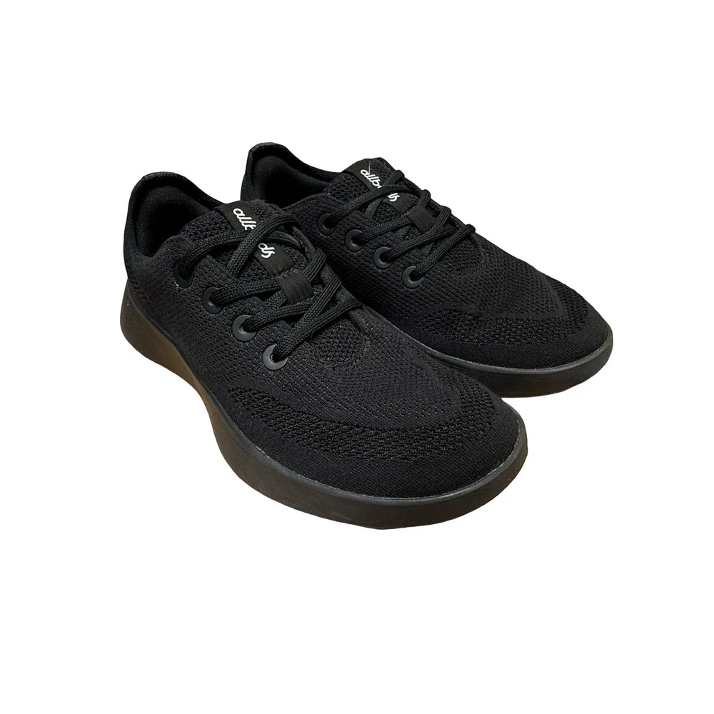 Allbirds Tree Runner Go Black Eco-Friendly Knit Lace Up Sneakers Womens 10